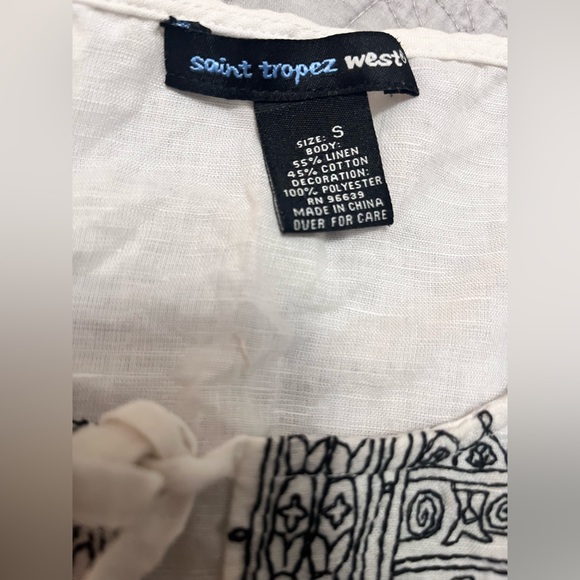 White embroidered sleeveless top - Picture 5 of 5